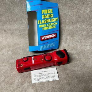 Vtg. New WINSTON cigarettes AM/FM RADIO FLASHLIGHT COMBINATION